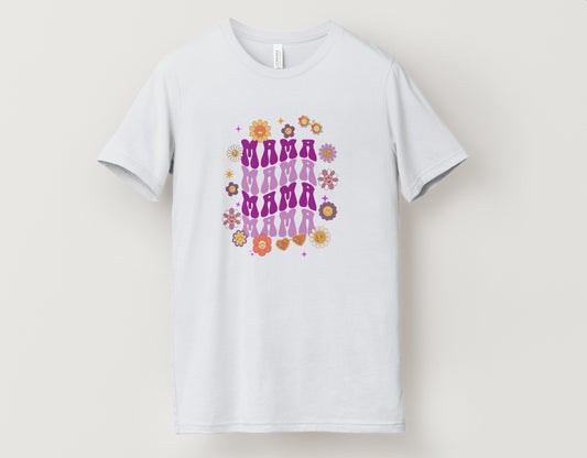 Retro Mama Graphic Tee ( purple) Digital design